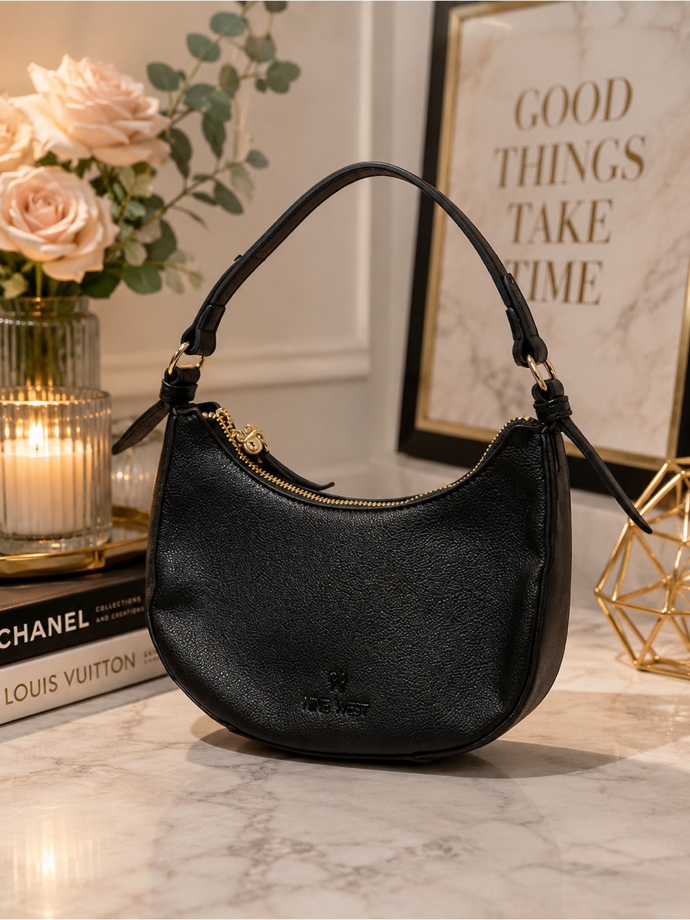 black Nine West Gibson hobo bag